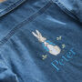 Personalised Peter Rabbit Children's Denim Jacket, thumbnail 2 of 4