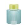 Glass Vase Groove Design Large In Two Tone Colourway, thumbnail 2 of 7