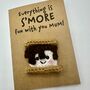 Personalised Smore Campfire Crochet Birthday Card Handmade, thumbnail 1 of 12