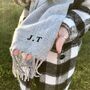 Personalised Grey Initials Scarf, thumbnail 1 of 4