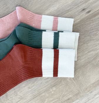 Pack Of Three Preppy Style Solesmith Socks, 8 of 10