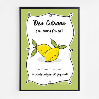 Des Citrons S'il Vous Plait, Lemons Please Print, 5 of 7