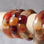 Carnelian Semi Precious Stone Stretch Bracelet, thumbnail 1 of 10