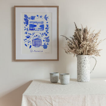 Scenes Of Greece Blue Tile Inspired Travel Print, 12 of 12