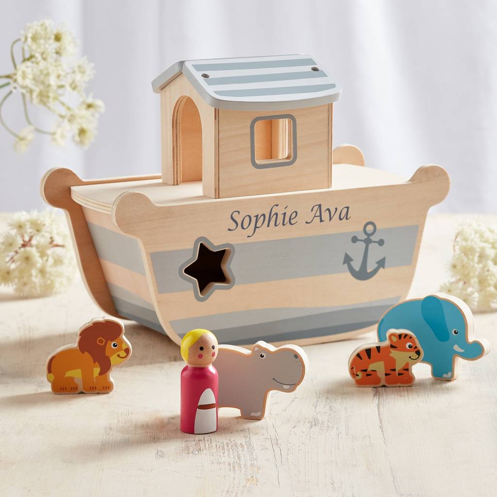 personalised noah’s ark wooden toy by my 1st years | notonthehighstreet.com