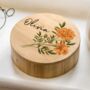 Personalised Birth Flower Bamboo Jewellery Box, thumbnail 1 of 4