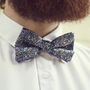 Mens Blue Ditzy Floral Ready Tied Adjustable Bow Tie, thumbnail 1 of 12