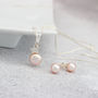 Pink Pearl Pendant With 6mm Stud Set, thumbnail 2 of 11