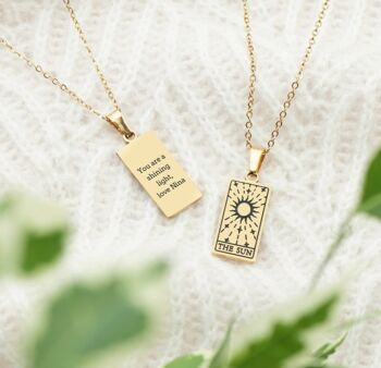 Personalised Tarot Card Necklace, 5 of 6