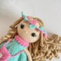 Stunning Handmade Doll With Curly Hair, thumbnail 2 of 11