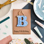 Personalised 10th Gift Birthday Card Wooden Letter, thumbnail 2 of 2