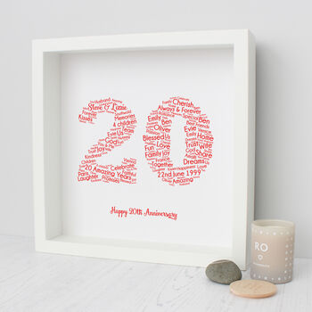 Personalised 20th Wedding Anniversary Gift For Husband, 5 of 6