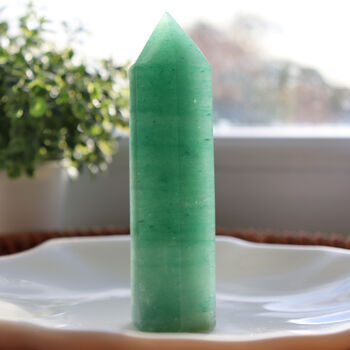 Green Aventurine Crystal Tower Gift With Crystal Card, 2 of 10