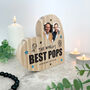 Personalised The World's Best Dad Wooden Freestanding Heart, thumbnail 3 of 5