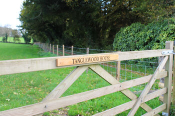 Engraved Wooden Gate Sign, 7 of 12