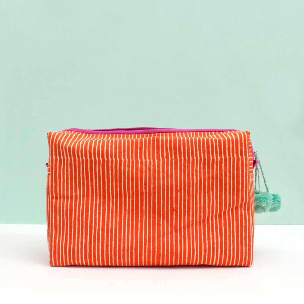 blockprinted washbag by bohemia | notonthehighstreet.com