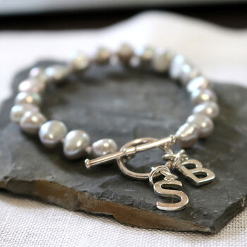 Freshwater Pearl Bracelet With Initial, 3 of 4