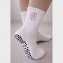 'Peace And Love' Pilates Grip Socks, thumbnail 1 of 3