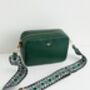 Camera Bag Green With Printed Strap, thumbnail 2 of 5