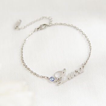 Personalised Name And Gemstone Bracelet, 4 of 6