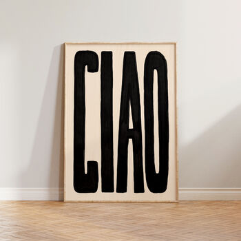 Ciao Bold Typography Wall Art Print, 5 of 9