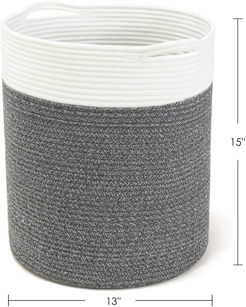 Woven Cotton Rope Laundry Basket Tall By Momentum