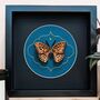 3D Butterfly Embroidery Art Mounted And Framed, thumbnail 2 of 9