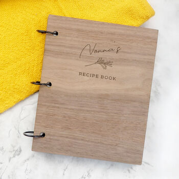 Personalised Wooden Cookbook For Her, 8 of 10