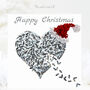 Five Silver Christmas Butterfly Heart Santa's Hat Card, thumbnail 1 of 12