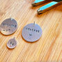 Hand Stamped Personalised Name And Age Necklace, thumbnail 6 of 11