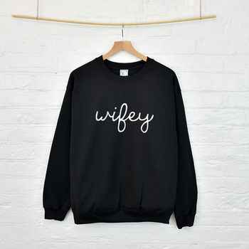Wifey Sweatshirt Jumper, 6 of 10
