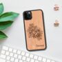 Floral Bee Wooden Phone Case iPhone Samsung Google, thumbnail 1 of 7