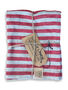 Red Stripe 100% European Linen Stripe Table Runner, thumbnail 2 of 2