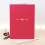 Gold Foil Heart Love You Card, thumbnail 1 of 4
