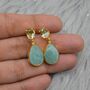 Amazonite Green Amethyst Earrings, thumbnail 5 of 6