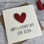 Personalised Heart Happy First Father's Day Card, thumbnail 4 of 5