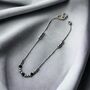 Pure Silver Black Bead Payal Anklet, thumbnail 2 of 3