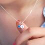 Sterling Silver Mini Initial And Birthstone Necklace, thumbnail 1 of 8