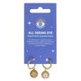 Gold Toned All Seeing Eye Earrings, thumbnail 3 of 4