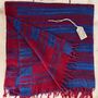 Soft Blanket Striped Cherry Red And Blue Sofa Throw, thumbnail 6 of 9