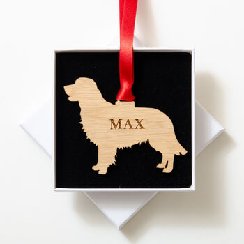 Personalised Dog Outline Christmas Tree Decoration, 3 of 12