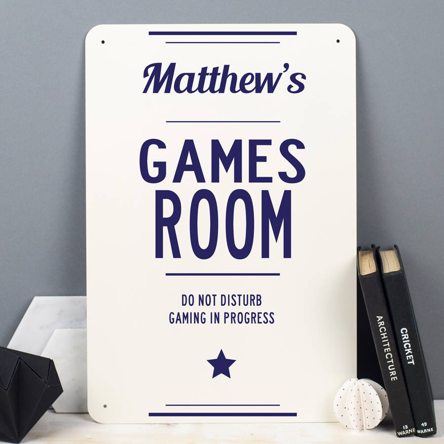 Personalised Den Metal Sign By Delightful Living