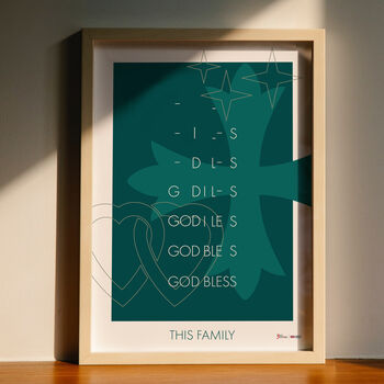 'God Bless This Family' Loving Poster Print, 2 of 2