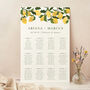 Amalfi Lemons Personalised Wedding Table Plan, thumbnail 1 of 3
