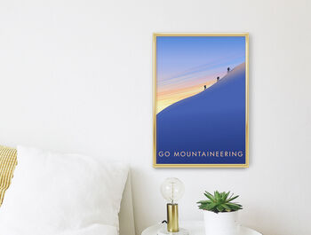 Go Mountaineering Travel Poster Art Print, 3 of 8