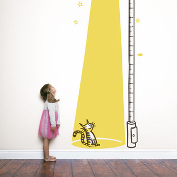 Cat In The Light Children’s Height Chart, 3 of 12
