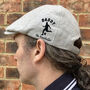 Personalised Dad/Grandad Football Hobby Flat Cap, thumbnail 1 of 5