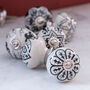 Delicate Monochrome Patterned Knobs, thumbnail 1 of 3