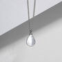 Teardrop Pearl Ashes Urn Necklace 925 Silver, thumbnail 5 of 6