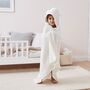 Personalised Large White Hooded Bath Towel, thumbnail 1 of 3